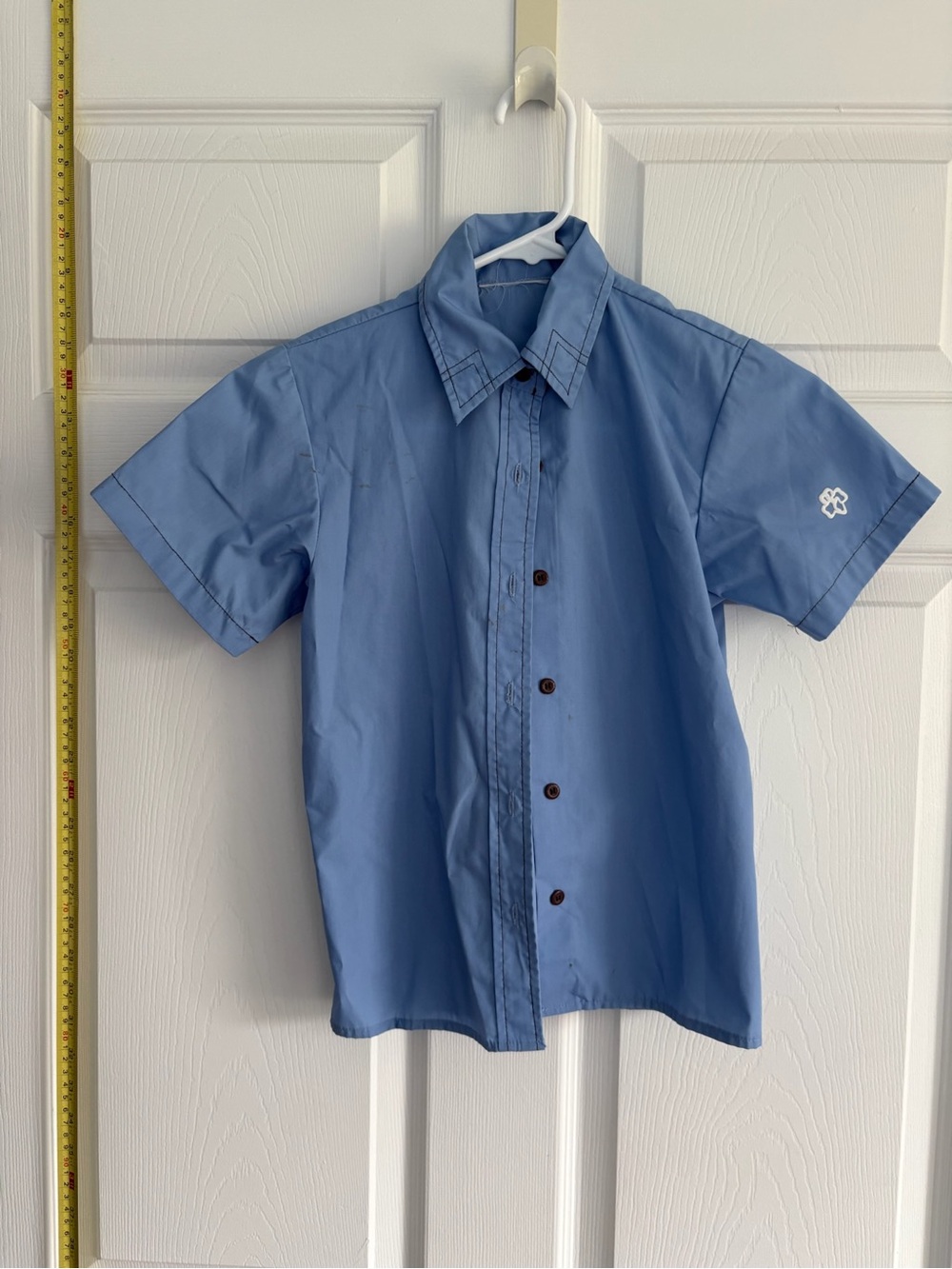 Girl Scout Blue Short-Sleeve Button-Up Shirt